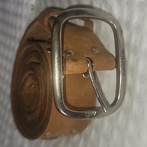Rustic Leather Belt Calvin Klein